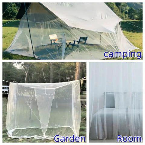 Classic King Size Mosquito Net Tent For Patio Bed, Portable Netting 79 By 79 By 79 Inch, Indoor Outdoor Use, Easy Setup