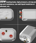 Heavy Duty 2500W Steam Cleaner with hardcore pressure and acid resistant tank, showcasing heating body and ports for disinfectant.