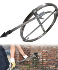 Heavy Duty Drill Powered Drain Auger Snake With Adjustable Grip And Extended Steel Cable To Kick Stuck Outdoor Sewer Clogs And Clear Toughest Yard Blockages Like A Pro in action clearing a sewer drain.