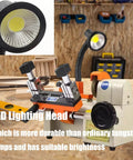 Beefy Automatic Key Cutting Machine With Punchy Led Spotlight For Cars highlighting adjustable LED head for precision key duplication.