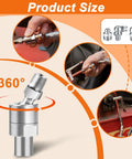 90 Degree Grease Gun Coupler With No Fuss 360 Degree Swivel And Quick Release 12000 PSI Fitting For All Grease Guns One Eighth Inch NPT Easy Lock On Tip displayed with product usage examples.