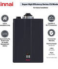 Built Heavy Duty Commercial Propane Tankless Water Heater Runs Straight Up Smooth With Powerful Condensing System Delivers Nine Gallons Per Minute Of Blazing Hot Water Perfect For Indoor Jobs And Non Stop Workflow, Rinnai model for indoor installation.