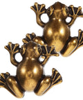 Frog Shape Pull Handles 2 Pack Vintage Style Metal Cabinet Drawer Pulls With Retro Charm, Easy Mounting, Durable 1.73 x 1.41 x 0.94 Inches