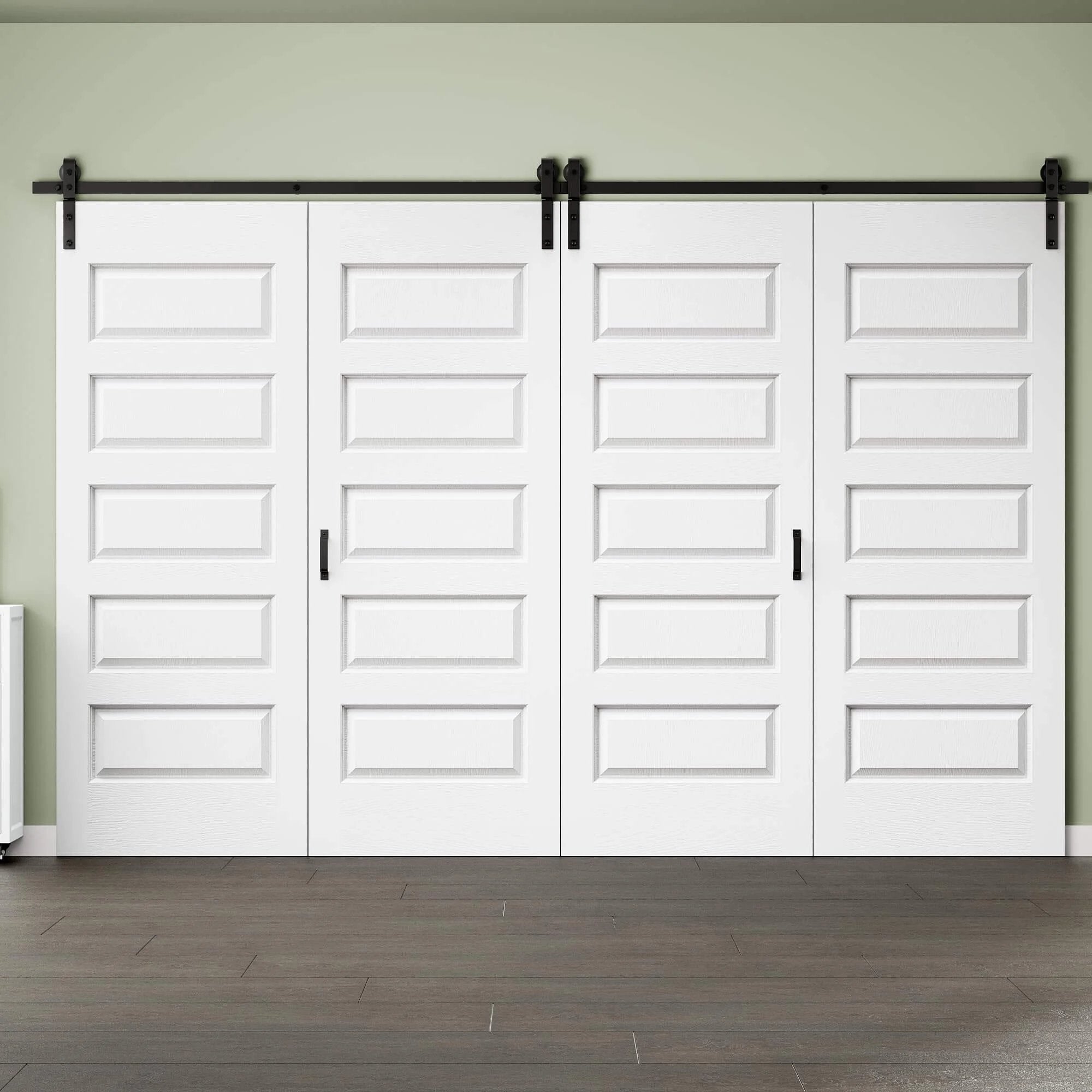 Bifold Barn Door Kit 128x84 Inch ✓