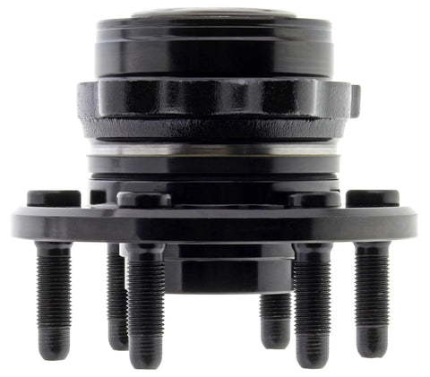 Front Wheel Bearing And Hub Assembly For 2015 To 2020 Chevy And Gmc Canyon Colorado 4WD Replacement Part showing black steel construction and mounting bolts.