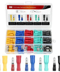 DIY Friendly 200Pcs Bullet Terminals Wire Connectors Kit For Automotive And Marine Wiring AWG 22 To 14 Female And Male Insulated Waterproof Brass Quick Connects No Soldering Required assortment
