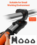 VEVOR 7 Piece VMP Pressing Kit With 3540 Actuator And Jaws For 1/2 To 2 Inch Carbon Steel Piping hydraulic tool in hand, showing flexible operation.