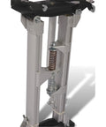 Close-up of Adjustable Drywall Stilts for Painting and Cleaning, 24 to 40 Inches, Lightweight Aluminum Construction with Dual Spring