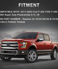 Image showing a red Ford Super Duty truck compatible with Ford F Series Super Duty 6.7L Powerstroke Diesel Fuel Filter Replacement for 2017-2025.