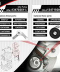 Dryer Idler Pulley And Drive Belt Kit 134793511 137315300 shown with compatible model numbers for repair use