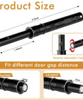 Product dimensions and adjustable features of black 4.21 inch 50 Pack Magnetic Push Latches For Cabinet Doors And Drawers.