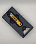 Ready Gridfinity Compatible Blade Holder Insert For DeWalt Retractable Utility Knife Organizer Tray 4x2 Unit In Dark Gray PLA, Precision Fit And Easy Access For Pros, Keeps Knife Secure And Ready To Grab, Tool Not Included.