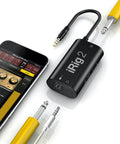 iRig 2 Portable Guitar Interface For iPhone iPad And Mac Lightweight Audio Adapter with cables and smartphone display