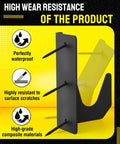 Close-up of Heavy Duty Jack Stand Wall Mount Organizer showing high wear resistance with screws and material details.