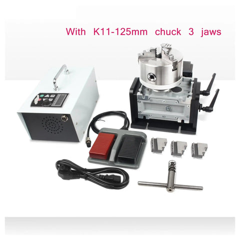 Precision Cnc Rotary Table Index Head Features Smooth Speed Control For Arc And Seam Welding mechanical arm with K11-125mm chuck and accessories.