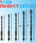 Beefy Four Flute Serrated Masonry Drill Bit Set For Fast Concrete Tile Brick Glass And Ceramic Drilling Five Piece Sizes
