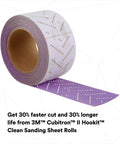 Cubitron II Hookit Pro Grade Abrasive Sheet Roll Multi Hole 70 mm By 12 M 400 Plus Grit shown with perforated design.