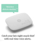 Motion Sensor For Home Security With Wireless Connectivity, Free Self Monitoring, No Contracts, Optional Pro Monitoring, Remote 911, Works With Smart Home Security, Includes Door Window Water And Garage Door Sensors, White on desk