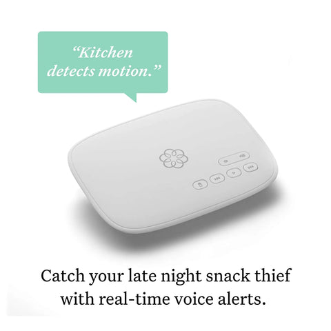 Motion Sensor For Home Security With Wireless Connectivity, Free Self Monitoring, No Contracts, Optional Pro Monitoring, Remote 911, Works With Smart Home Security, Includes Door Window Water And Garage Door Sensors, White on desk