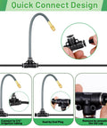 360 Degree Adjustable Drip Irrigation System with Bendable Misting Nozzles, Auto Garden Watering Atomizer Kit setup overview