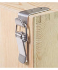 Heavy Duty Toggle Latch Clamp Set 20 Pack Duck Mouth Buckle Hooks Rock Solid Metal Spring Hasp Latch Catch Clamps on cabinet