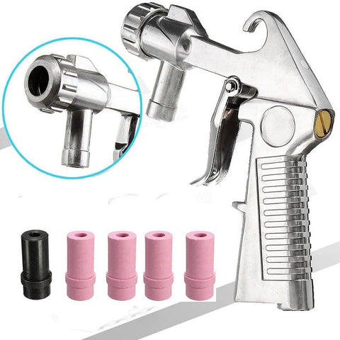 Siphon Feed Sand Blaster Kit For Cabinets And Parts Rust Removal Pro Grade Aluminum Pistol Grip Gun With Nozzle Heavy Duty
