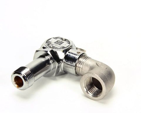 Pro Grade Safety Relief Valve Assembly For Commercial Food Service Equipment Heavy Duty Replacement OEM Part For Fryers And Steam Systems Easy Install Durable Leak Free Performance chrome valve, 11x8x7 in