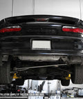 Heavy Duty Adjustable Panhard Bar For Camaro Firebird F Body rear view under car with suspension components visible