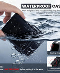 Waterproof 84mm EDC Storage Case With Lanyard submerged in water showcasing airtight lid and sealing ring design.