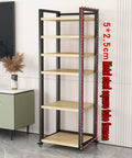 Dope Multi Function Open Storage Rack 8 Tier AV Component Stand With Height Adjustable Wooden Shelves Movable Audio Tower For Home And Office Ideal For CD Players Receivers And Gear Heavy Duty 25mm Thick Boards, 5*2.5cm steel frame