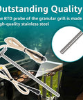 Pro Grade Precision RTD Temperature Probe Sensor For Z-Grill 700 Series Pellet Grills Replacement ZG-RTD-2 Fits 700C 700D6 7002B 7002E 700D 700E Restores Accurate Temperature Control And Keeps Your Grill On Point. stainless steel probe with cable