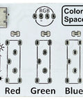 DIY Soldering Practice Kit for RGB Color Mixing and Electronics Training Board with labeled color space inputs.
