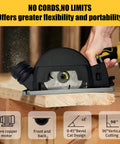 Heavy Duty Circular Saw Packin Serious 20000 RPM High Speed Power And Seamless 4 Speed Control Settings For Precision Cuts on wood.