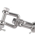 Heavy Duty 304 Stainless Steel Anchor Swivel Shackle With Smooth Rotating Action For Boats And Ground Tackle Rope Connectors, showing shackle detail.