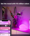 Flourish Smart Table Lamp White With Color Ambiance LED Color Changing Bulb Diffused Light To Set The Vibe For Living Room Or Desk