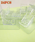 24 Pack Heavy Duty Adhesive Shelf Brackets For Cabinets Strong Peel And Stick Support Pegs No Drill Woes transparent design