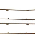 Chevrolet Camaro Engine Valve Cover Gasket Set Premium Gasket Kit For V8 V6 Leak Proof Seal Easy Drop In Install OEM Style Fit Durable Silicone and Composite Gaskets Keeps Oil In and Drips Out Long Lasting Seal, two brown gasket strips