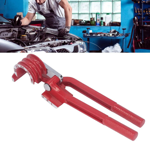 Heavy Duty Manual Pipe Bender For Copper Brass Aluminum And Steel delivering smooth 180 degree turns, red and durable design.