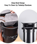 Ultra Heavy Duty Floor Standing Espresso Knock Box For Commercial Shops And Home Bars Hella Rock Solid Build Three Piece Snap Fit Design Super Fast Coffee Grounds Cleanup with deep bowl design for easy cleanup.