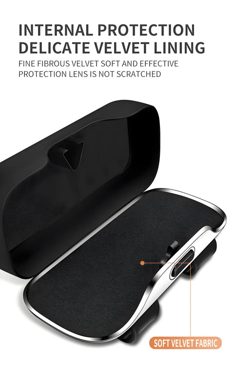 Universal Car Visor Sunglasses Holder Clip And Storage Box For Glasses And Small Essentials with velvet lining