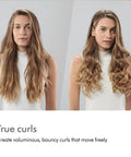 Before and after using Cordless And Corded Hair Straightener With Flexing Plates For Less Heat And Damage on long wavy hair