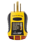 GFCI Outlet Tester 120V with 7 Color Visual Indicators for Home and Pro Use, Durable ABS Housing, Receptacle Tester
