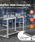 Built To Last Heavy Duty Motorized Belt Conveyor For Inkjet Coding Or Packaging Lines, 59 Inch By 15.7 Inch PVC Anti Static Belt