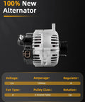 Reliable OEM Style Beefed Up Alternator Replacement For Hyundai Santa Fe 2005 2006 Sonata Tiburon Tucson Kia Optima Sportage