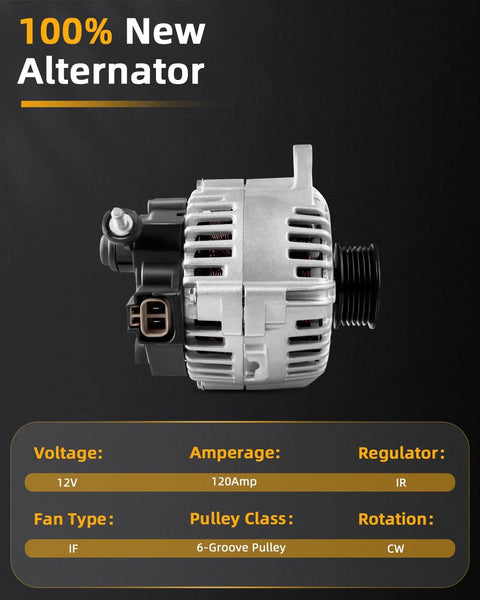 Reliable OEM Style Beefed Up Alternator Replacement For Hyundai Santa Fe 2005 2006 Sonata Tiburon Tucson Kia Optima Sportage