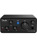Front view of AudioBox Go 2x2 USB C Audio Interface With 24 Bit 96 KHz Conversion For Music Podcasts And Mobile Recording.