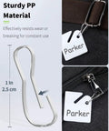 50 Pcs 1.5 Inch Slotted Key Tags With Metal Snap Hooks White Plastic Hanging Tags For Key Cabinets Boxes And Lockers
