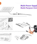 Ridiculously Quiet 500GPH Submersible Water Pump Solar Powered with power options including solar, socket, and battery