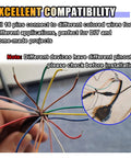 Close-up of a 16 Pin J1962 OBD II Male Connector Cable For DIY Car Diagnostics with colored open wires.