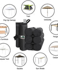 4 Pack 150 Pound Universal Canopy Weight Bags Heavy Duty Windproof Sandbags With All Around Wrap Design for Tents